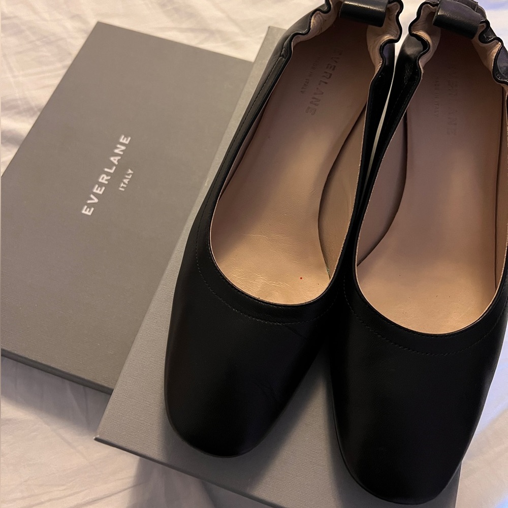 “The Day Heel” Everlane heels in black, SIZE 9.